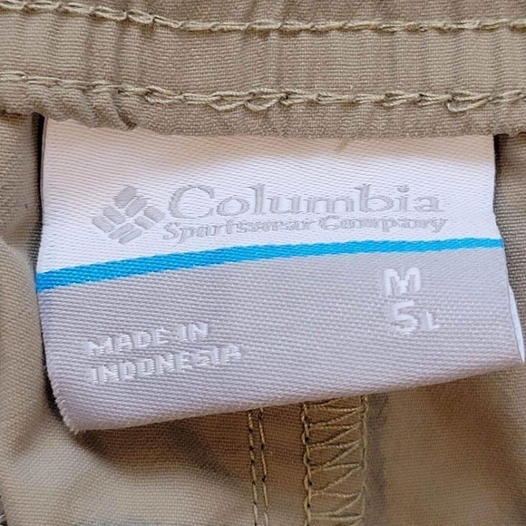 Columbia Women's Shorts Medium Khaki Tie-Front Nylon Hiking Outdoor - Picture 8 of 10